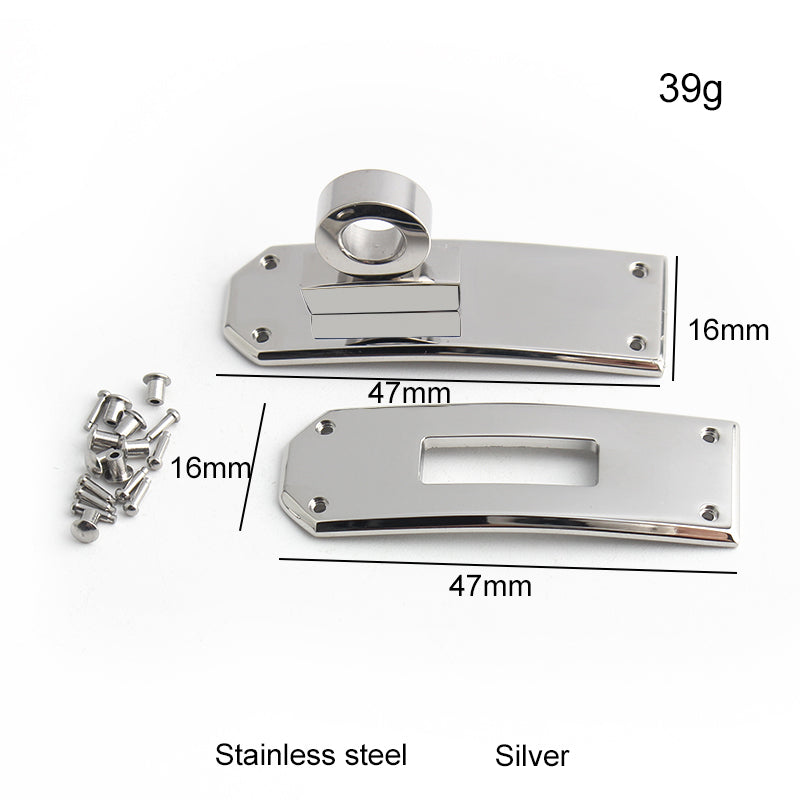Stainless Steel Metal Rectangle Hanger Clasp Locks For DIY Craft Handbags Purse Bags Belt Buckles Hardware Accessories