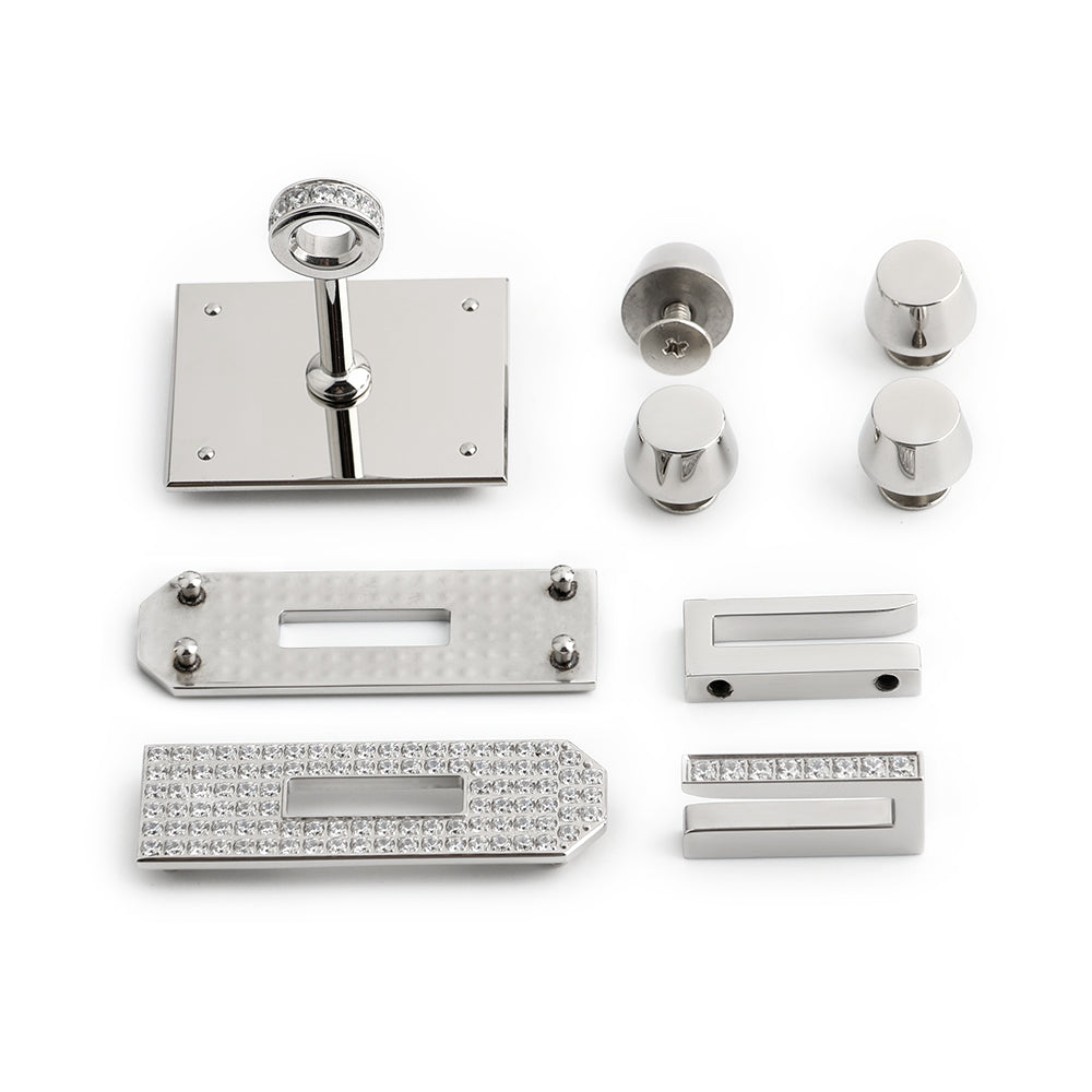 Stainless Steel Metal Rectangle Hanger Clasp Locks For DIY Craft Handbags Purse Bags Belt Buckles Hardware Accessories