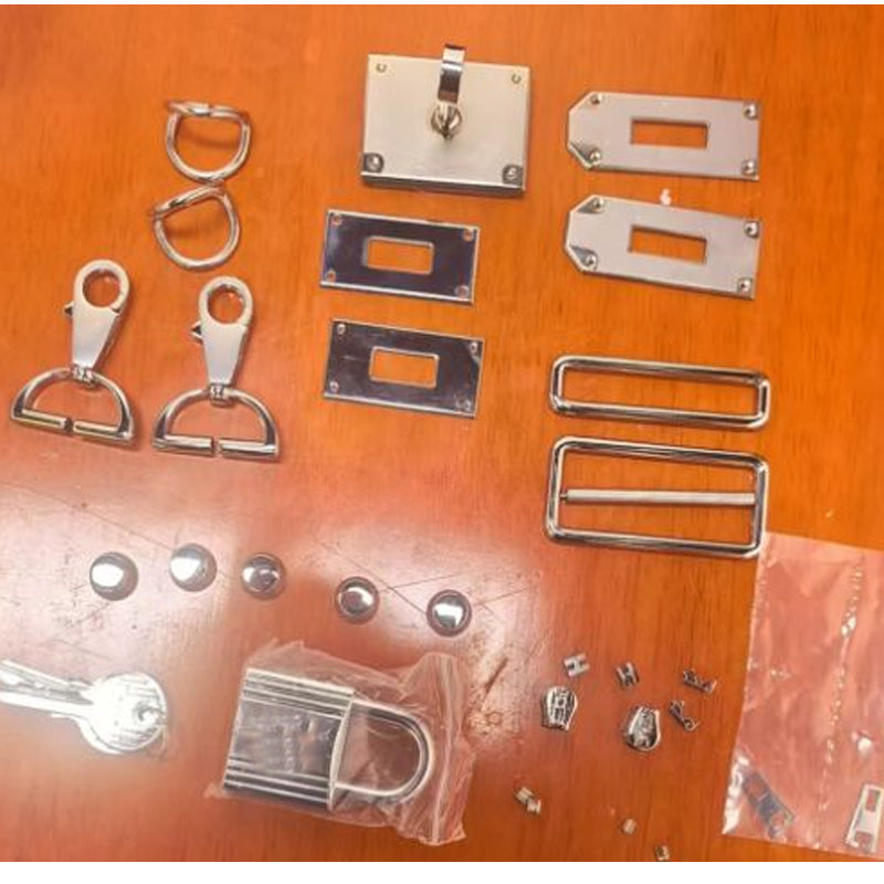 Stainless Steel Metal Rectangle Hanger Clasp Locks For DIY Craft Handbags Purse Bags Belt Buckles Hardware Accessories