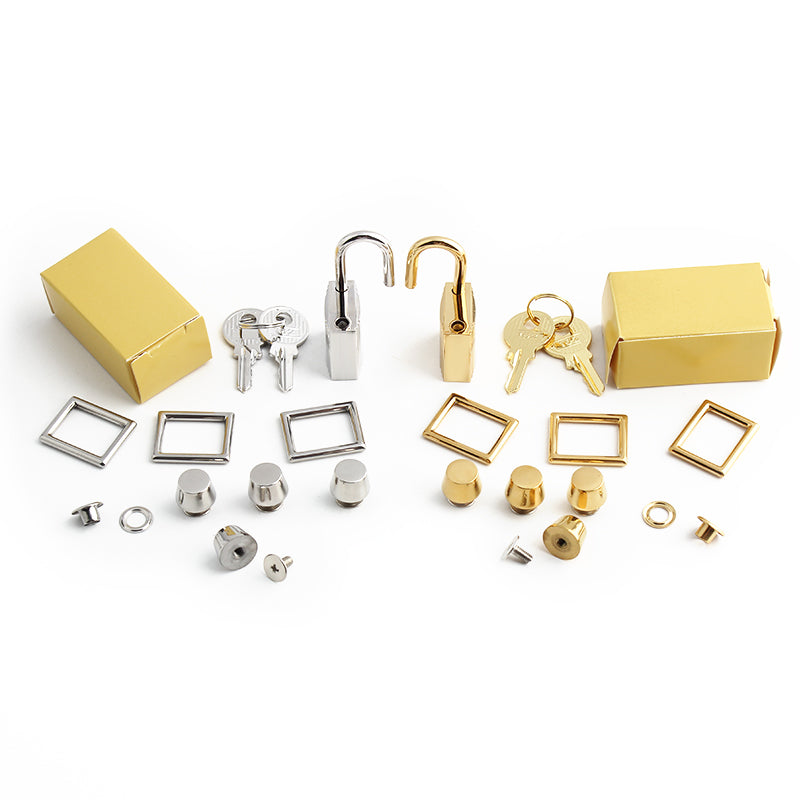 Stainless Steel Metal Rectangle Hanger Clasp Locks For DIY Craft Handbags Purse Bags Belt Buckles Hardware Accessories