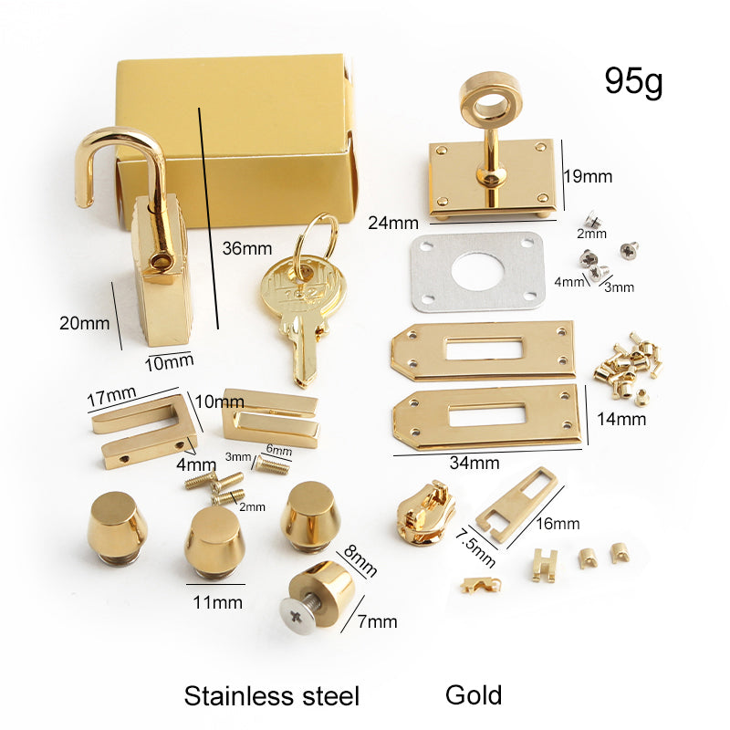 Stainless Steel Metal Rectangle Hanger Clasp Locks For DIY Craft Handbags Purse Bags Belt Buckles Hardware Accessories