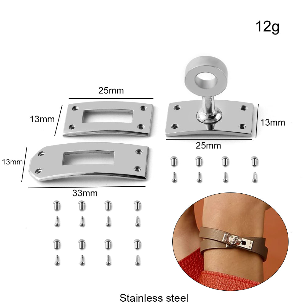 Stainless Steel Metal Rectangle Hanger Clasp Locks For DIY Craft Handbags Purse Bags Belt Buckles Hardware Accessories