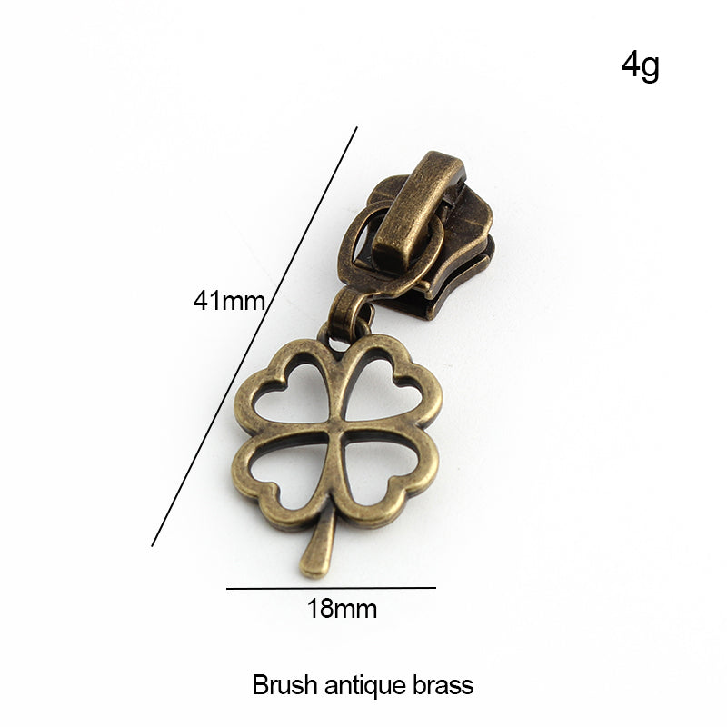 Nolvo World #5 nylon coil zipper puller sliders in bronze