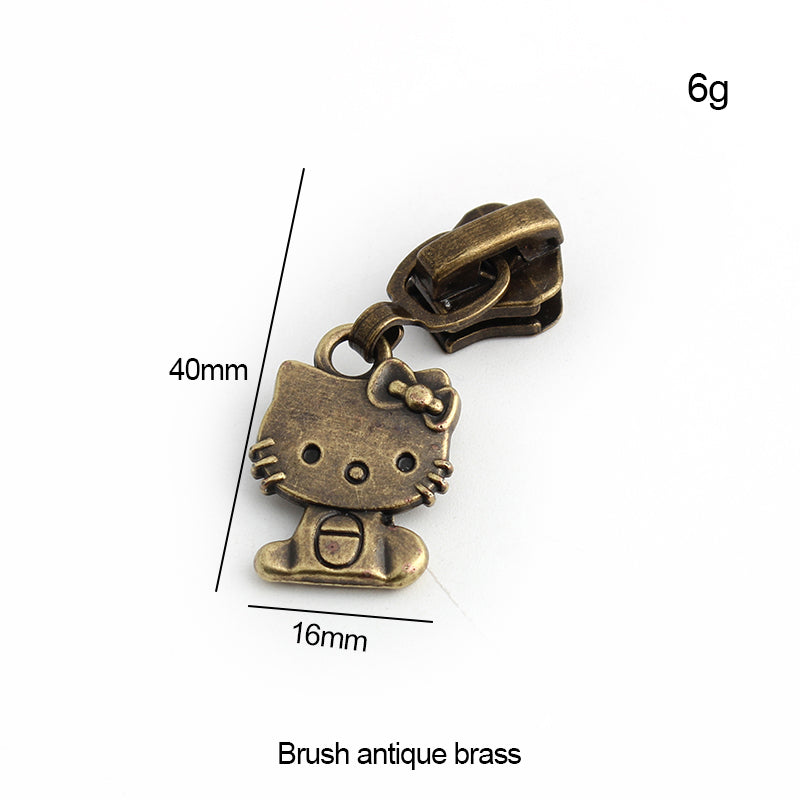 Nolvo World #5 nylon coil zipper puller sliders in bronze