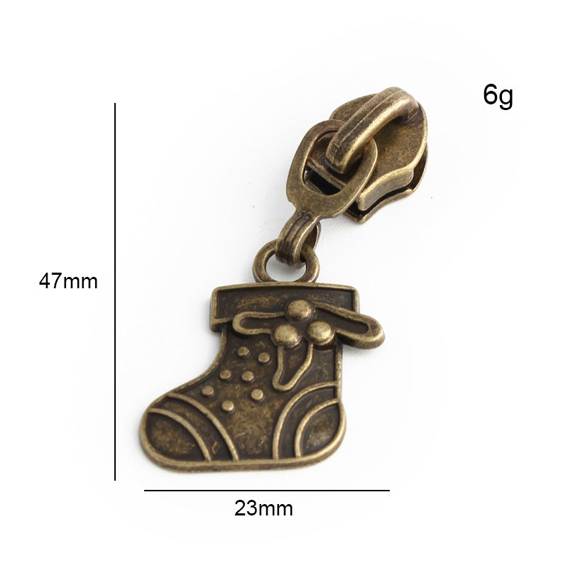 Nolvo World #5 nylon coil zipper puller sliders in bronze
