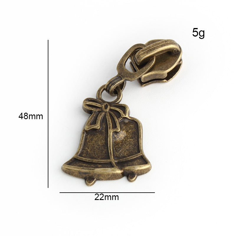 Nolvo World #5 nylon coil zipper puller sliders in bronze